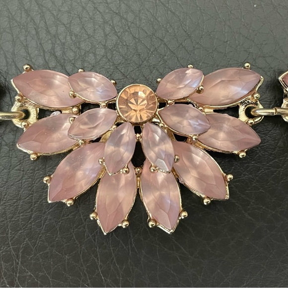 Pink and Gold Statement Necklace - Picture 5 of 5